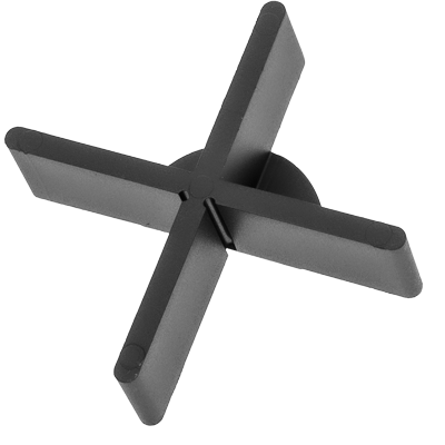 Fugenkreuze im X-Format mit halbem schwarzen Plateau